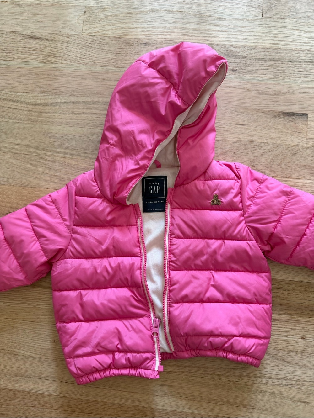 GAP Hot Pink Hooded Puffer Jacket